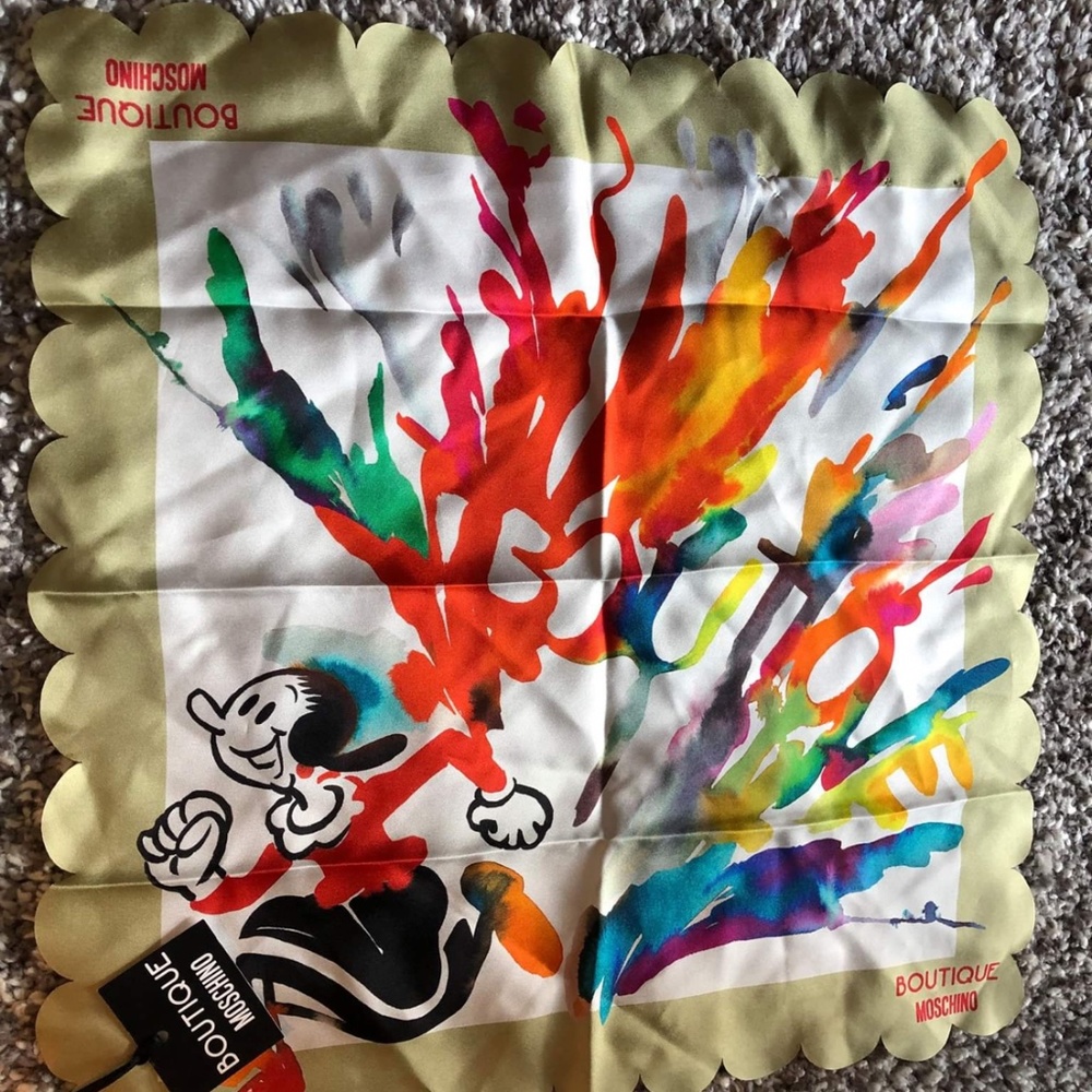 Brand new with tags Moschino silk scarf